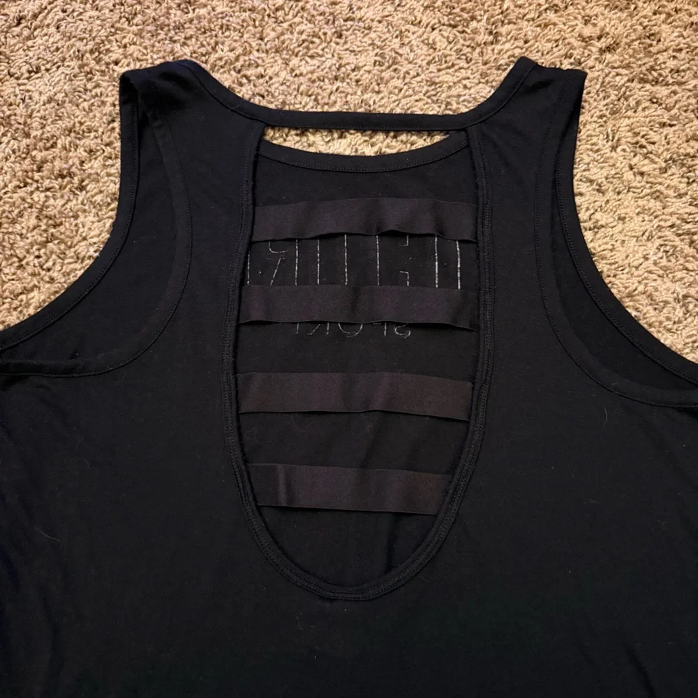 ☀️ Victoria's Secret Sport • Black Muscle Tee • Womens Lg - Picture 5 of 11